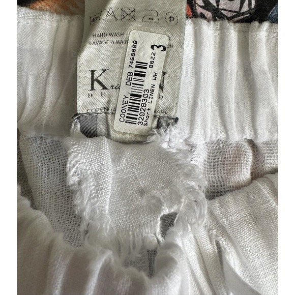 Kristensen Du Nord Women’s White Linen Drawstring Shorts Size 3 READ - Picture 11 of 11